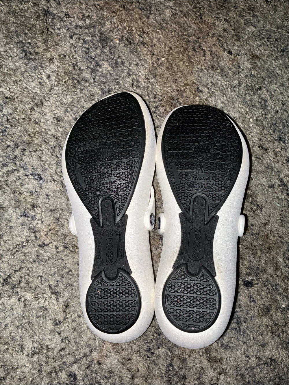 CROCS Women's White Mary Jane Slip-On Flats - Picture 3 of 3